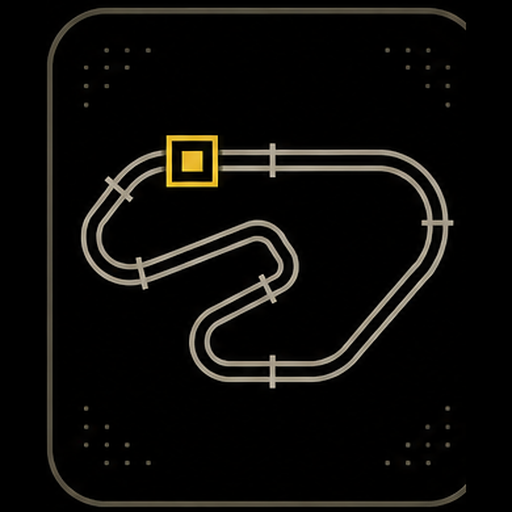 Square Mono Grid project icon showing a circuit outline and yellow race-position marker.