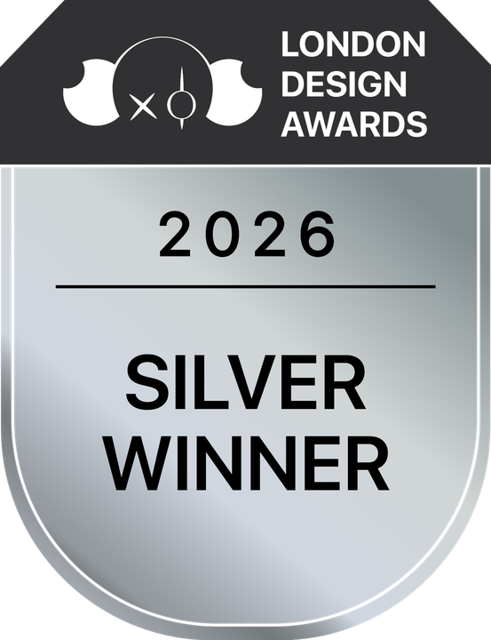 2026 London Design Awards Silver Winner badge